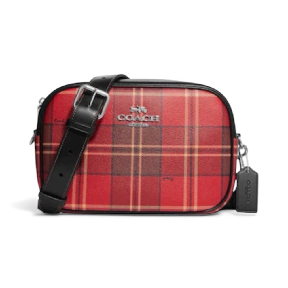 COACH Jamie Camera Bag With Tartan Plaid Print
